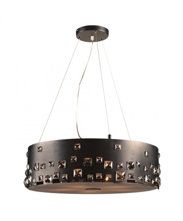 PLC Lighting 81395BK 5 Light Pendant Twilight Collection