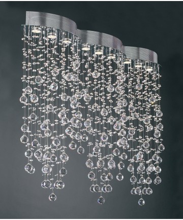 PLC Lighting 81627 PC 9 Light Ceiling Light Drizzle Collection