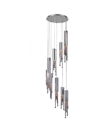 PLC Lighting 81746 PC 9 Light Chandelier Trento Collection