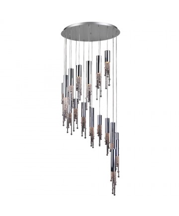 PLC Lighting 81749 PC 18 Light Chandelier Trento Collection