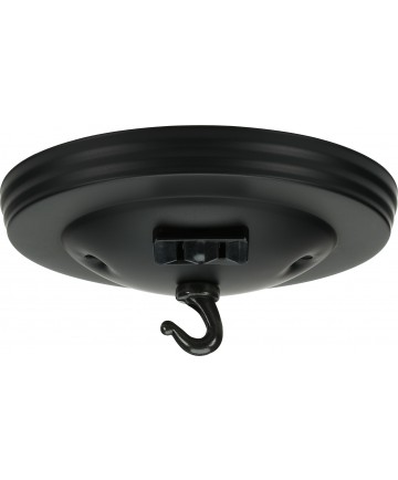 Satco 90/040 BLK CANOPY W/CONVEN OUTLET Canopies & Glass Holders Light