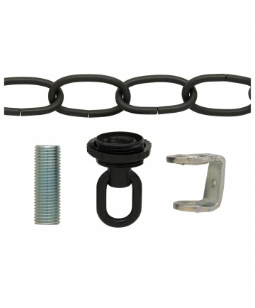 Satco 90/1100 CANOPY HANGER KIT BLACK Canopies & Glass Holders Light