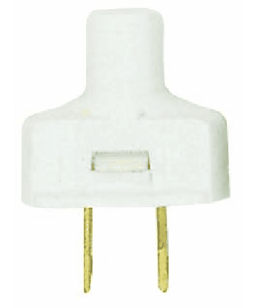 Satco 90/1115 Satco 90-1115 White Attachment Plug w/Terminal Screws