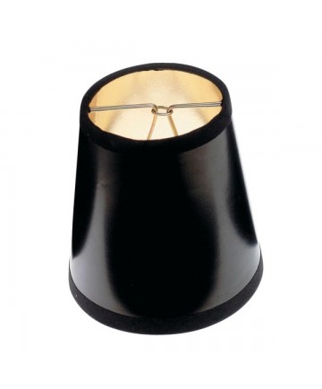Satco 90/1274 Black Parchment Clip-on Lamp Shade for Small Lamps