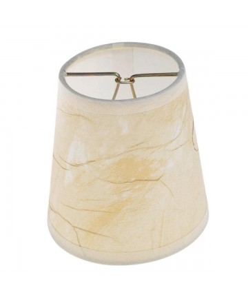 Satco 90/1275 Beige Parchment Round Clip on Lamp Shade for Small Lamps