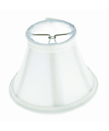 Satco 90/1277 Satco 90-1277 White Silk Bell Clip On Shade