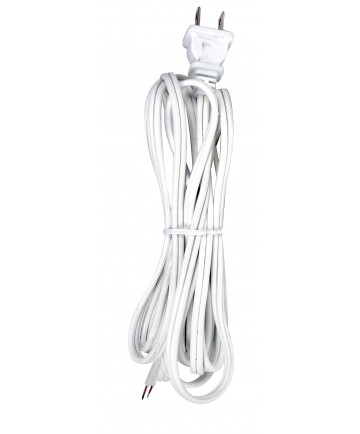 Satco 90/1413 12 FT WHITE CORD SET Wire Light Bulb