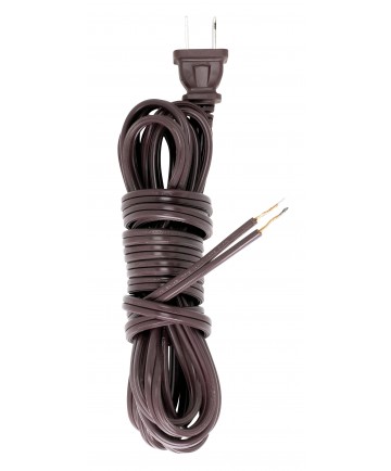 Satco 90/1414 12 FT. BROWN CORD SET SPT-2 Wire Light Bulb