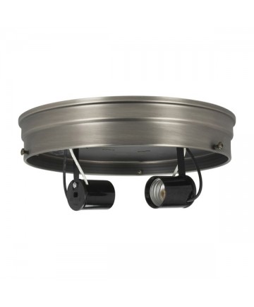 Satco 90/1439 Satco 8 inch Brushed Nickel Finish 2 Light Wired Ceiling Pan