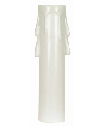 Satco 90/1508 Satco 90-1508 3 inch Ivory Plastic Drip Candelabra Candle Cover