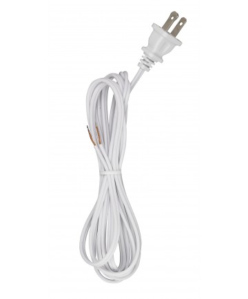 Satco 90/1523 8' WHITE CORD SET SPT-1 Wire Light Bulb