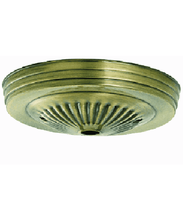 Satco 90/1675 Satco 90-1675 Antique Brass Finish Ribbed Canopy