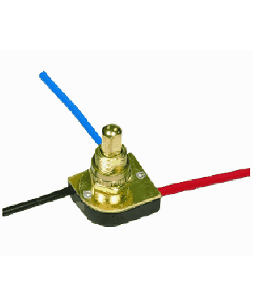 Satco 90/1678 Satco 90-1678 Brass 3/8" Bushing 3-Way Metal Push Switch