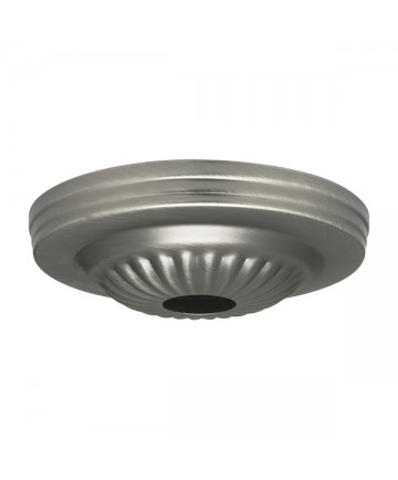 Satco 90/1845 Satco Brushed Pewter Finish Ribbed Canopy