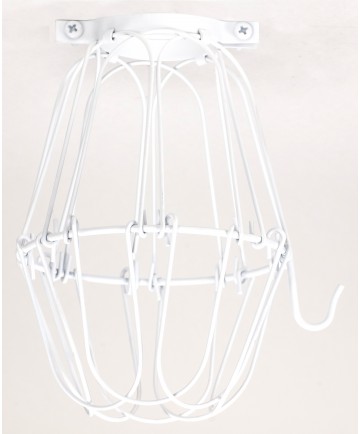 Satco 90/1917 BULB CAGE WHITE Wire Light Bulb