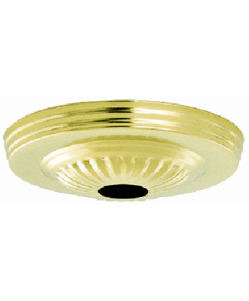 Satco 90/192 Satco 90-192 Brass Finish Ribbed Canopy