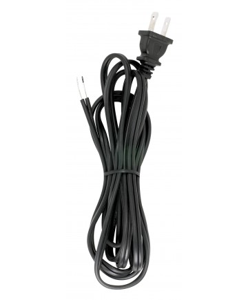 Satco 90/2044 8 FT 18/2 SPT-2 BLACK CORD SET Wire Light Bulb