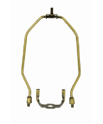 Satco 90/2266 Satco 90-2266 8 inch Antique Brass Finish Heavy Duty Harp with 1/8IP Saddle