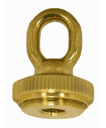 Satco 90/2298 | Unfinished Heavy Duty Cast Brass Screw Collar Loop w/Ring1/4IP