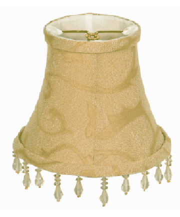 Satco 90/2358 Satco 90-2358 Beige Beaded Flora Clip On Shade