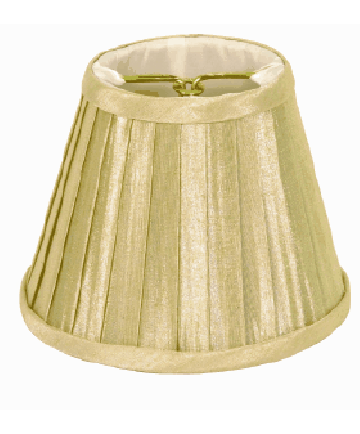 Satco 90/2363 Satco 90-2363 Beige Folded Pleat Clip On Shade