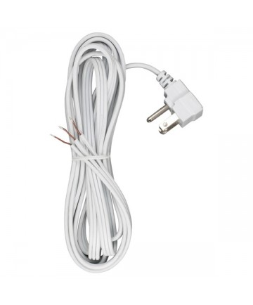 Satco 90/2459 White 10 feet Cord Set Flat Plug Cord Set 18/3 SPT-2