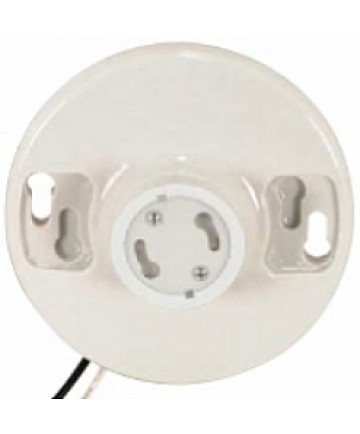 Satco 90/2580 Satco 75W-250V Keyless White Porcelain GU24 Ceiling Receptacle