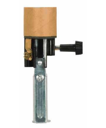 Satco 90/424 Medium Base Socket Paper Liner On-Off Turn Knob