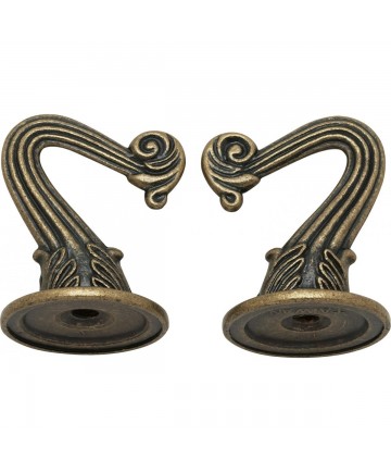 Satco 90/451 Satco 90-451 Antique Brass Plated Die Cast Swag Hook Kit