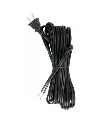 Satco 90/498 Lamp Cord with Plug 20 Ft. Black 18/2 105C SPT-2 Lamp Cord Set w/Molded Plug Lamp part