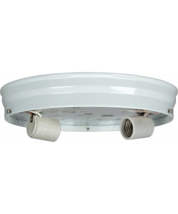 Satco 90/685 10" WHITE WIRED PAN Canopies & Glass Holders Light Bulb