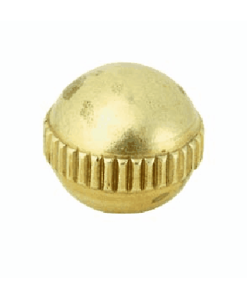 Satco 90/711 Satco 90-711 3/8" Burnished and Lacquered Knurled Brass Ball