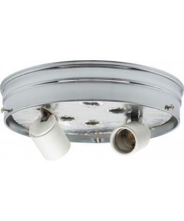 Satco 90/757 Satco 90-757 8 inch Chrome Finish Two Light Ceiling Pan