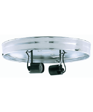 Satco 90/758 10 inch Chrome Finish Two Light Ceiling Pan