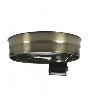 Satco 90/763 6" WIRED 1 LIGHT PAN ANT.BR.FI Canopies & Glass Holders