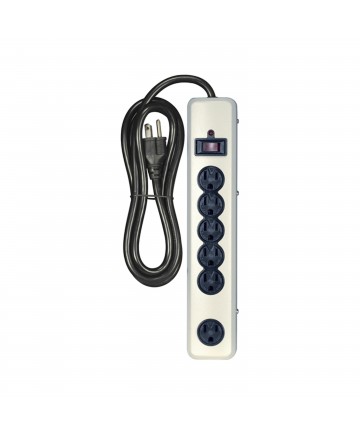 Satco 91/235 BEIGE 6 OUTLET METAL SURGE 1875 Watts Switches &