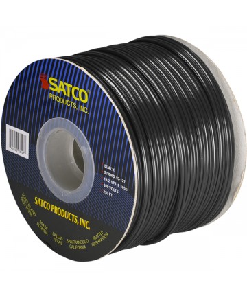 Satco 93/127 250 Feet Black Spool Wire 18/2 SPT-2 105C Lamp And Lighting Bulk Wire