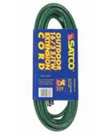 Satco 93/5024 Satco 25 Foot Green Outdoor Light Duty Extension Cord