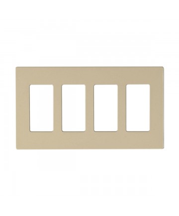 Satco 96/423 CLARO 4 GANG WALLPLATE AL Switches & Accessories Light