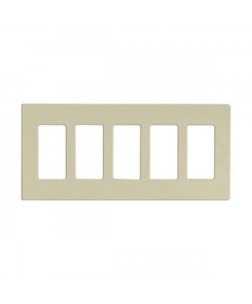 Satco 96/523 CLARO 5 GANG WALLPLATE AL Switches & Accessories Light