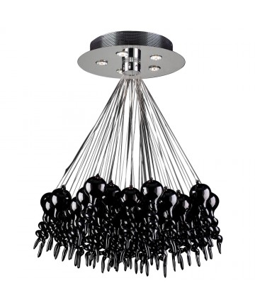 PLC Lighting 96949 BLACK 5 Light Chandelier Dolce Collection