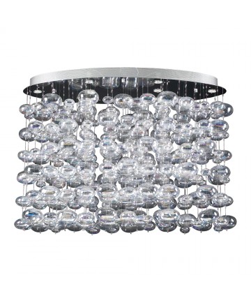 PLC Lighting 96967 PC 12 Light Chandelier Bubbles Collection