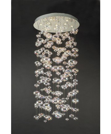 PLC Lighting 96968 PC 10 Light Chandelier Bubbles Collection