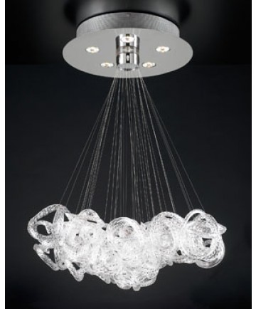 PLC Lighting 96978 PC 5 Light Chandelier Elegance Collection