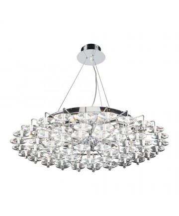 PLC Lighting 96987 PC 18 Light Chandelier Diamente Collection