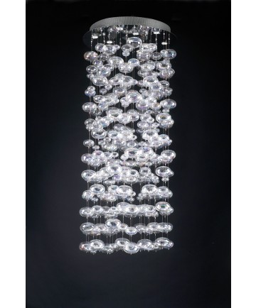 PLC Lighting 96991 PC 8 Light Chandelier Bubbles Collection