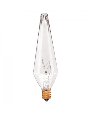 Bulbrite 480125 | 25 Watt Incandescent Modern Prism Chandelier Bulb