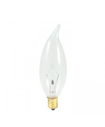 Bulbrite 483060 | 60 Watt Incandescent CA10 Flame Tip Chandelier Bulb