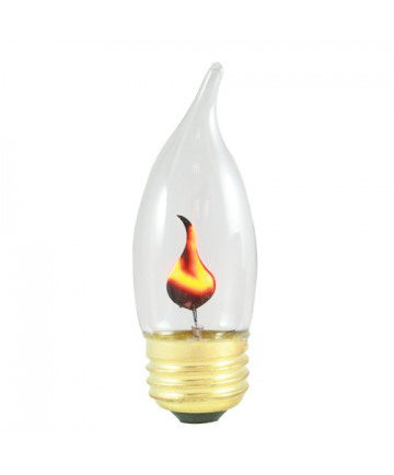 Bulbrite 410803 | 3 Watt Incandescent CA10 Flame Tip Chandelier Bulb