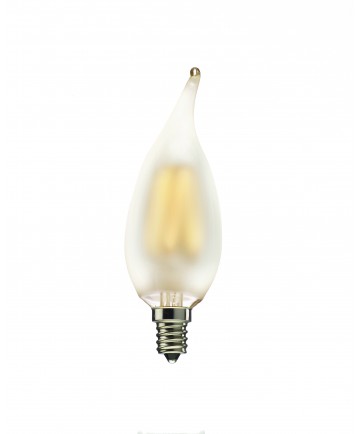 Bulbrite 776566 | 2 Watt LED Frost Filament CA10 Bulb, Candelabra